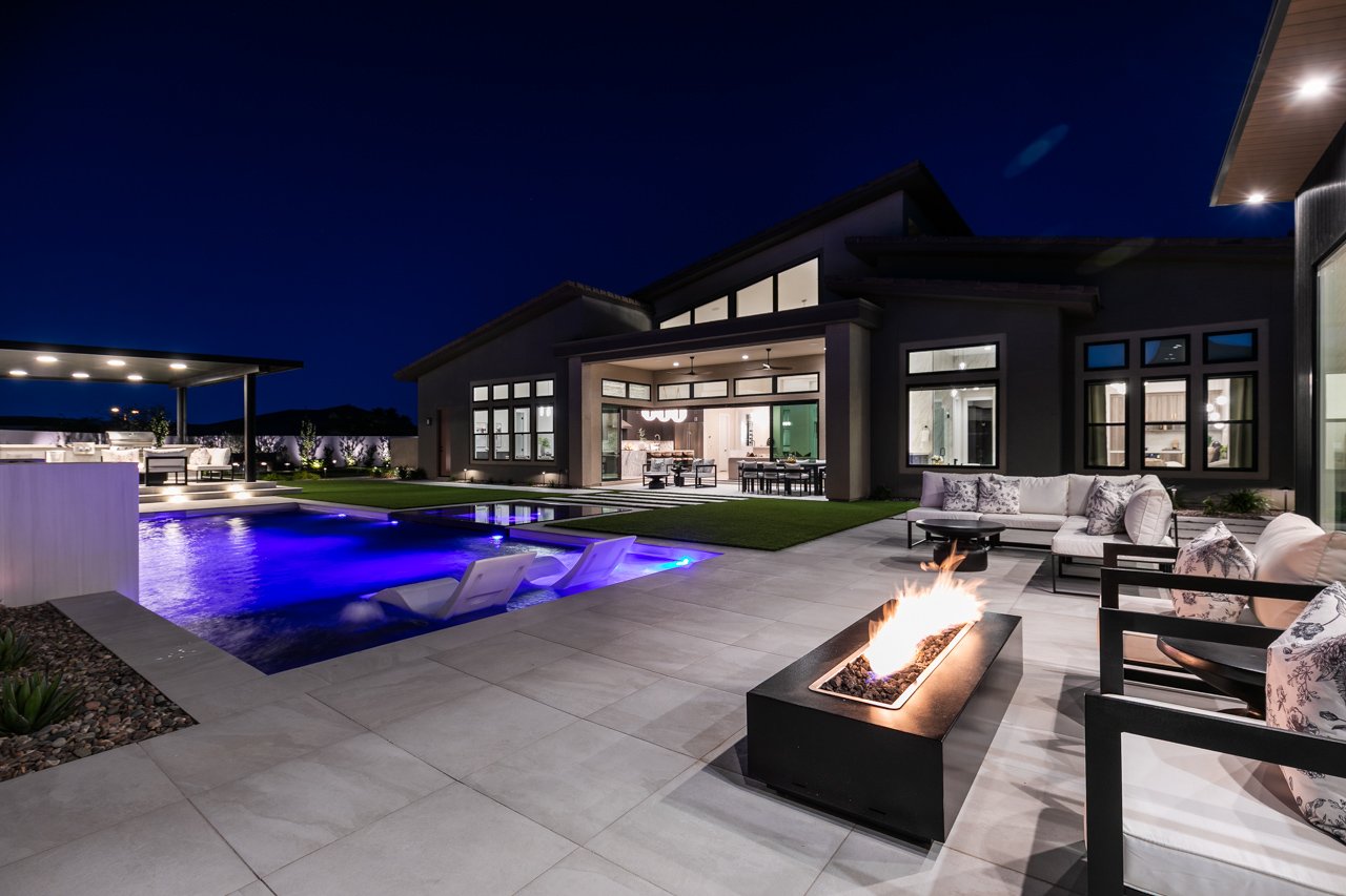 Sightline Summerlin Luxury Home Staging Firepit